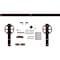 Ekena Millwork Premium Wagon Wheel Strap Barn Door Hardware Set w/ 5' Track for 2 1/4" Doors, Rustic Brown GB600155HWRB - alternate 3